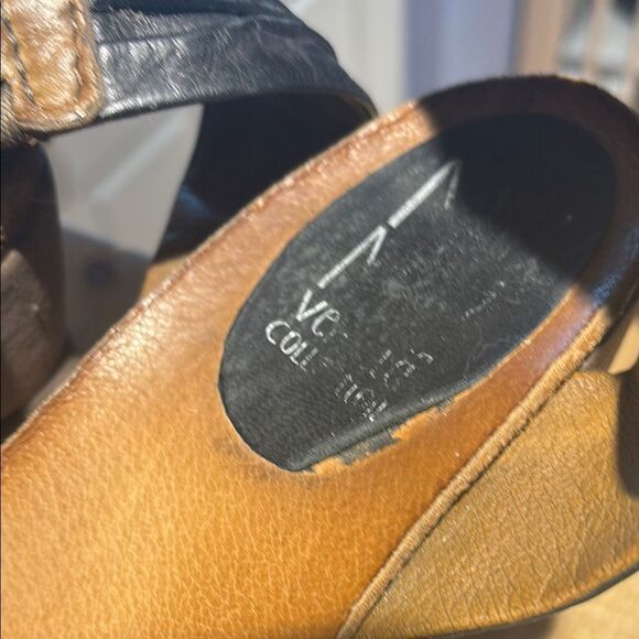 Miz Mooz Black Strappy Sandals with Ankle Strap - Picture 3 of 5